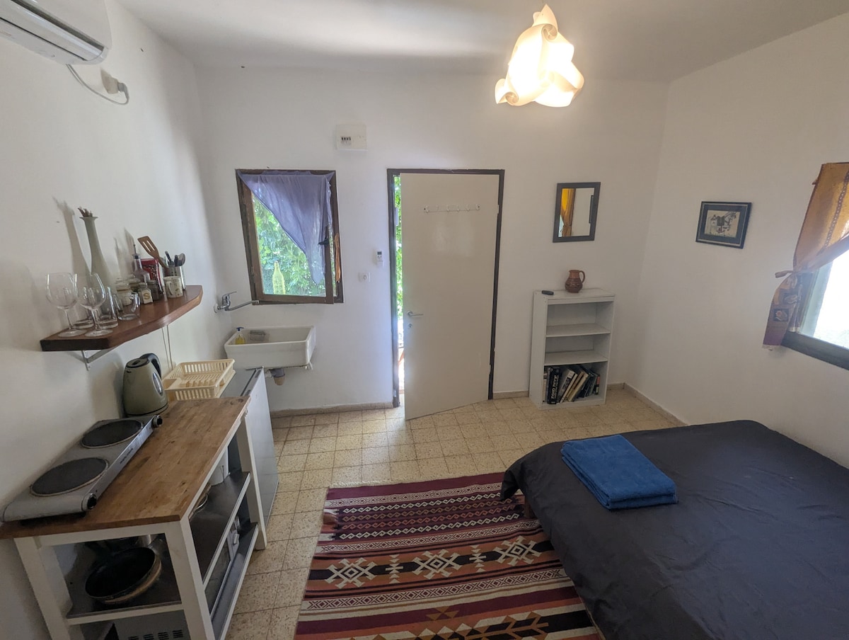 Passion fruit pergola at A-Hatser Rosh Pinna