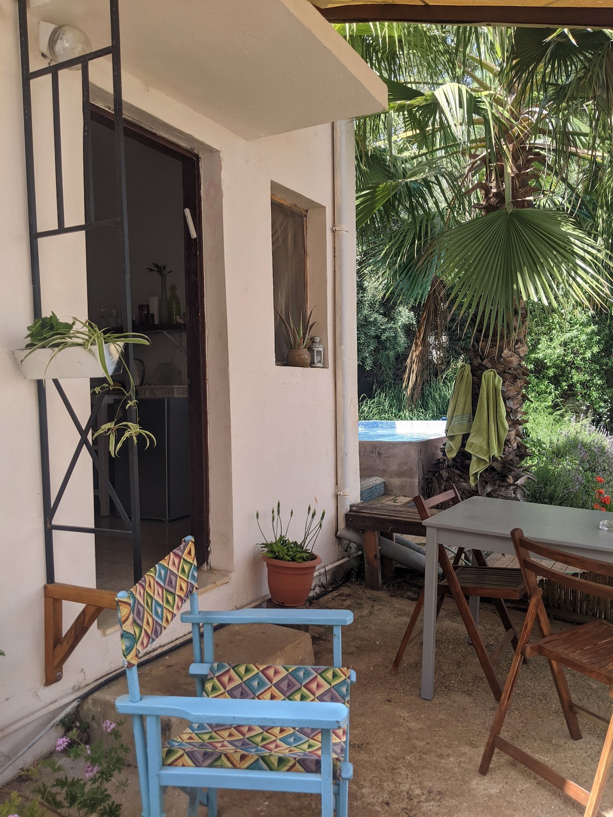 A-Hatser vacation rental courtyard garden in Rosh Pinna, Upper Galilee
