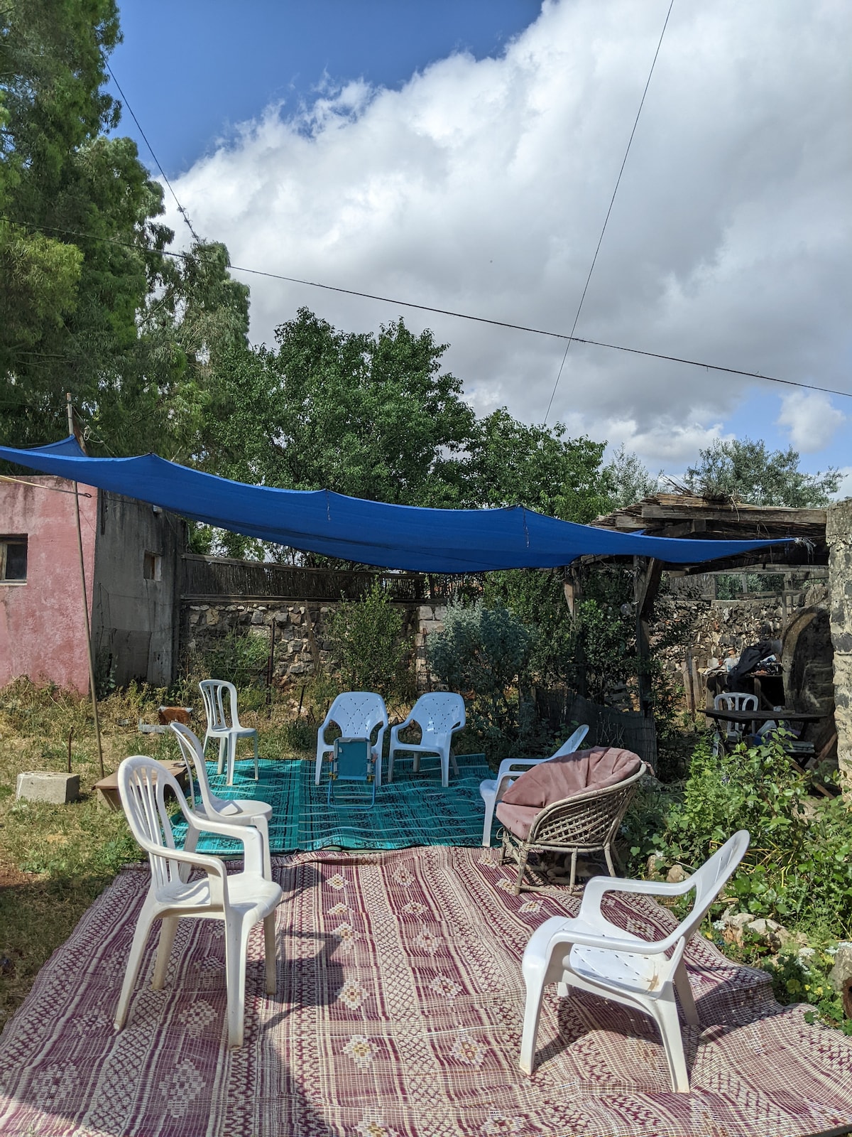 Outdoor seating at A-Hatser Upper Galilee